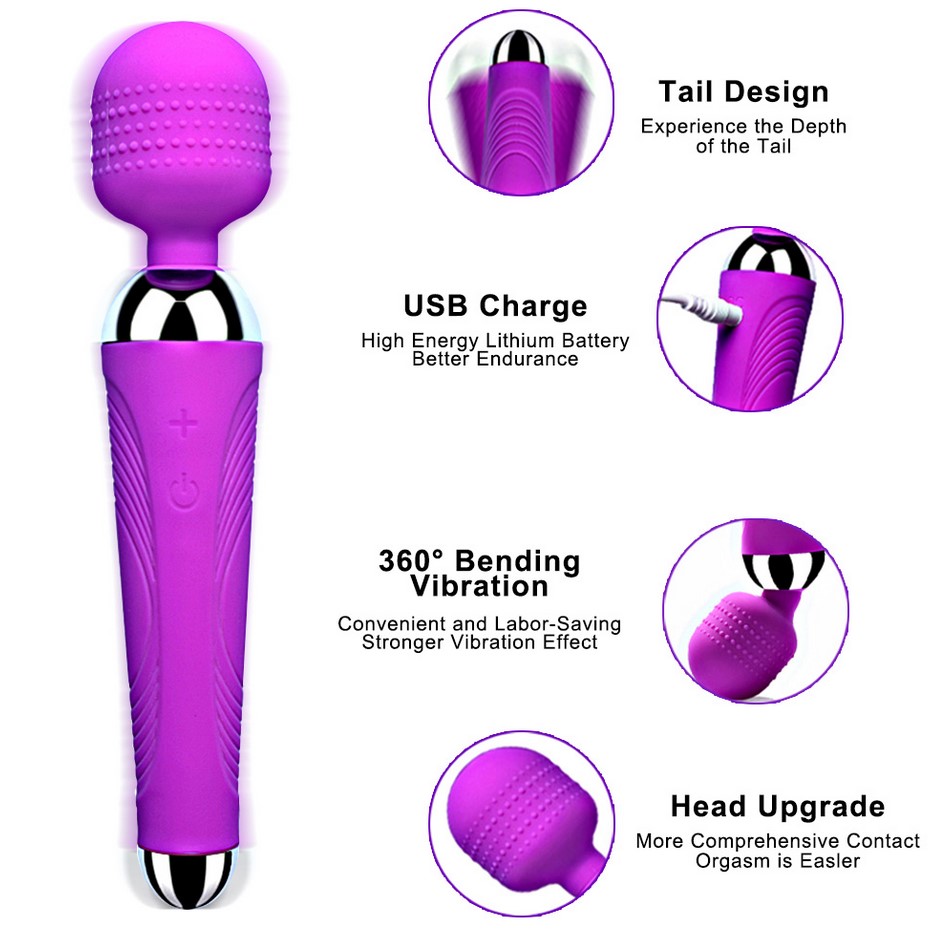 Wireless Dildos AV Vibrator Magic Wand for Women